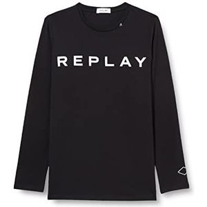 Replay Meisjes T-Shirt zwart (098), 10 jaar, zwart (098)