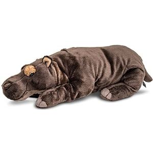 Uni-Toys - Hippo groot liggend - 46 cm (lengte) - pluche dier nijlpaard - pluche dier