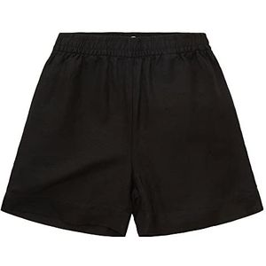 TOM TAILOR 1036640 Basic damesshort van linnen, 1 stuk, 14482 - Deep Black