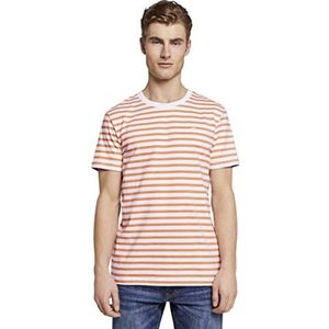 TOM TAILOR Denim t-shirt heren gestreept, 23330 - Soft Sky Blue garen D