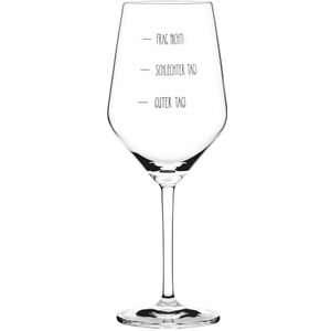 Sand & Soda 9500013 Modern wijnglas met trendy opschrift ""Guter Tag schlechter Tag"" met geschenkdoos, Made in Germany