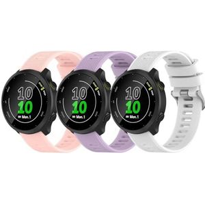 Garmcool klassieke verstelbare siliconen horlogeband, compatibel met Garmin Forerunner 55/Forerunner 245/Venu Sq/Venu/Venu 2 Plus/Venu Sq 2, voor dames en heren (alleen band)