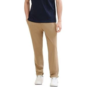 TOM TAILOR Basic chino broek voor heren, regular comfort fit, 33753 - Desert Fawn Melange