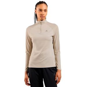 Odlo Odlo Laufshirt voor dames, lange arm, essentieel, keramiek, sportshirt, sportshirt, middenlaag, fitnessshirt, fleecejas voor dames