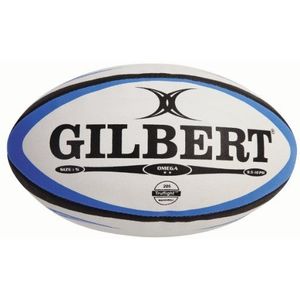 Gilbert Omega Rugbyball voor heren, blauw/zwart, maat 4