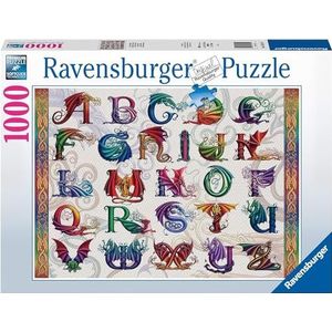Ravensburger Alfabetpuzzel, drakenalfabet, 1000 stukjes