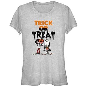 Stranger Things Trick Or Treat T-Shirt À Manches Courtes Femme, Gris, L