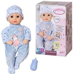 Baby Annabell Little Alexander 36 cm Soft Bodied Doll met fles voor Pretend Feeding - Geschikt voor Kinderen Leeftijd 1 jaar - Perfecte pop voor peuters - Inclusief pop, fles en outfit