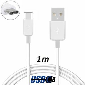 TheSmartGuard 1 x USB-C kabel compatibel met Acer Aspire Switch 10V datakabel/oplaadkabel / USB C Premium kabel in wit - 1m