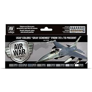 Acrylicos Vallejo ""USAF grijs arrangementen vanaf 70 's tot het heden"" model Air Set