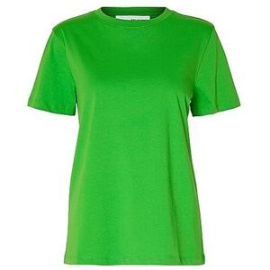 Selected Femme Slfmyessential Ss O-hals T-shirt Noos T-shirt voor dames, klassiek groen