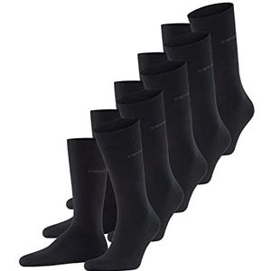 ESPRIT Heren Uni 5 stuks ademende biologische sokken duurzaam versterkt katoen duurzaam zacht platte teennaad voor dagelijks gebruik en werk multipack 5 paar, Zwart (Zwart 3000)