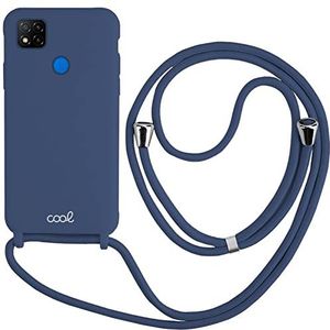 Beschermhoes voor Xiaomi Redmi 9C, glad koord, marineblauw