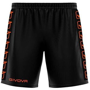 givova - Poly Band, herenshorts, Nero/Arancio Neon