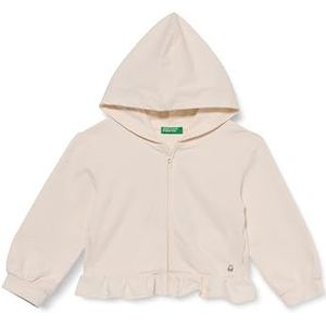 United Colors of Benetton Giacca C/Capp M/L 3orcg503b Cardigan meisjes, Wit.