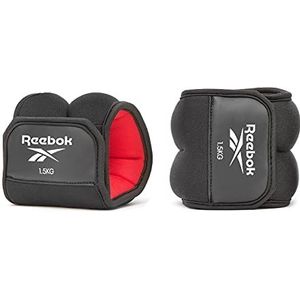 Reebok Ankle Weights 1,5 kg unisex volwassenen, zwart, 1,5 kg