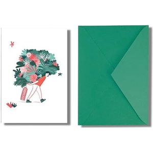 Forletter - Wenskaart, 15 x 21,5 cm, bloemen