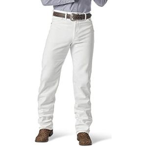 Wrangler Originele cowboy-fit jeans voor heren, Wit.