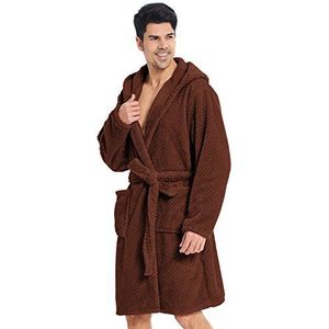 DecoKing Sleepyhead badjas met capuchon, uniseks, voor dames en heren, van zachte en lichte microvezel,, Bruin