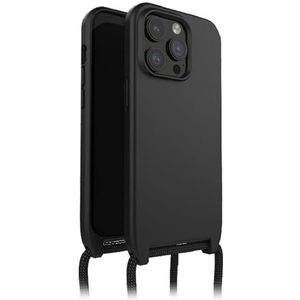 OtterBox React Lanyard hoes met MagSafe voor iPhone 15 Pro Max, ultradunne beschermhoes met halsketting, verstelbare en afneembare riem, getest volgens militaire normen, zwart, levering zonder