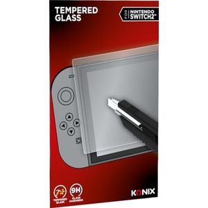 Konix Protection d'écran verre trempé console Nintendo Switch 2 - Anti-bulle - Antichoc - Anti-rayures - Indice de dureté 9 h - 100% transparent