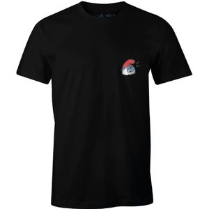 Les Schtroumpfs T-shirt voor heren, zwart, 3XL, zwart.