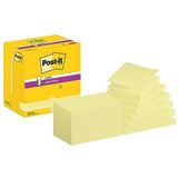 Post-it Super Sticky zelfklevende notities, 127 x 76 mm, geel, 12 stuks