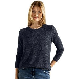 Cecil T-shirt manches longues pour femme, Bleu ciel nuit mélangé, M