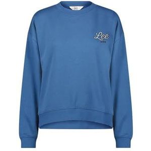 Lee Sweatshirt met Crew SWS-logo voor dames, Midcentury Blue