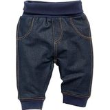 Schnizler Unisex Baby Jeans Look Sweathose 7 - blauw 74, 7, blauw