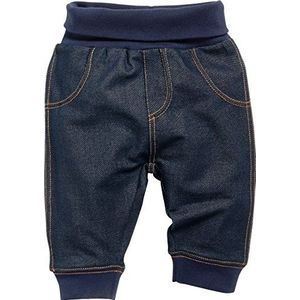 Schnizler Baby Sweat-broek Jeans-Optik Unisex Baby Leggings, Blauw (Blauw 7)