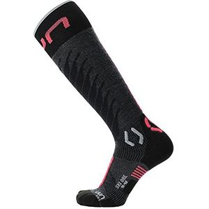 Uyn Ski One Merino Socks Skisokken voor dames, antraciet/roze