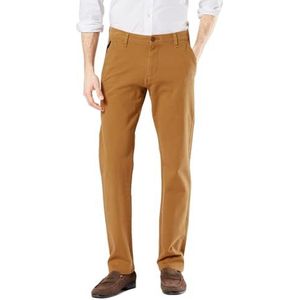 Dockers Casual chinobroek voor heren, slim fit, Donkere gember.