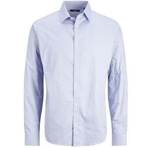 JACK & JONES Heren Jprblabelfast T-Shirt L/S Noos Casual Shirt, Kasjmier blauw / pasvorm: comfortabel