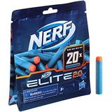 Hasbro 20 Nerf Elite 2.0 Darts - Navulpak met 20 officiële darts voor Nerf Elite 2.0 blasters