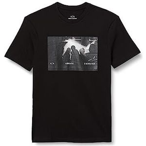 Armani Exchange Grafisch T-shirt Concert Regular Fit T-shirt voor heren, zwart.