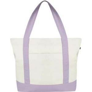 Ecoright Canvas Tote Bag voor Vrouwen met Ritssluiting & Binnenzak, 100% Organic Cotton Tote Bags voor Men, Winkelen, Strand, Natuurlijk Lila, 1 Stuk, Utility, Natuurlijk lila, Utility