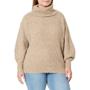 Vero Moda Vmjulie Ls Cowlneck Boxy Blouse Ga Boo Sweater Dames, Silver Mink/Details: W Mix