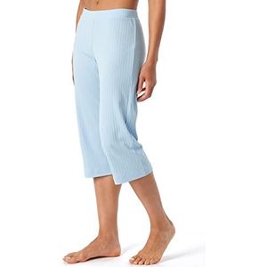 Schiesser 3/4 broek met brede pijpen, lange pyjama, lichtblauw, 38 voor dames, lichtblauw, 38, Lichtblauw