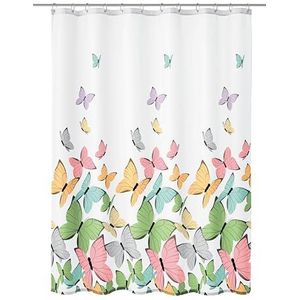 Kleine Wolke Douchegordijn, vlinders, meerkleurig, polyester, 200 x 180 x 2 cm
