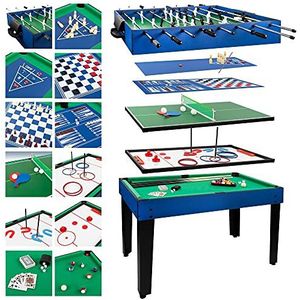 COLORBABY - Multiplayer-tafel, houten babyvoetbal, converteerbare biljarttafel, 12 spelletjes, speelgoed voor volwassenen en kinderen vanaf 6 jaar - 104 x 57,5 x 69 cm