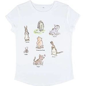 Disney Winnie the Poeh T-shirt met rolgeluiden voor dames, Wit