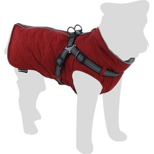 Flamingo - Winterjas voor honden, Duker rood - maat A: 45 cm B: 40 cm C:60 cm - Waterdicht en warm - Ideaal voor Beagle, Cocker Spaniel, Shetlandherder en Border Collie