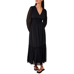 NA-KD Dames smocks casual jurk zwart 36, zwart.