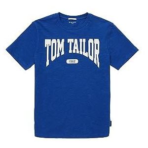 TOM TAILOR T-shirt met opschrift voor jongens (1 stuk), 14531-Shiny Royal Blue