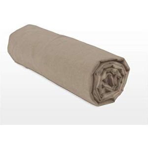 Home Linge Passion Hoeslaken, 57 draden, katoen, beige, 90 x 190 cm HP61311