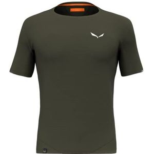 SALEWA T-shirt Pedroc Dry M Mesh T-shirt voor heren, Donker olijfgroen.