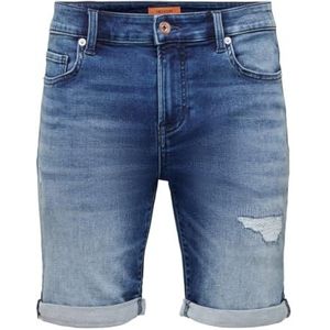 ONLY & SONS Shorts Onsply Dark Mid Blue des Jog 5150 Herenshorts, Donkerblauwe denim