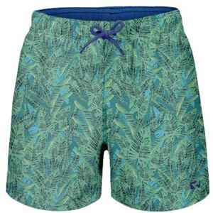 Ript Essentials Jongens Quick Dry UV 50 Sun Protection Swimming Swim Shorts Trunks, Green Leaf Print, 9-10 jaar