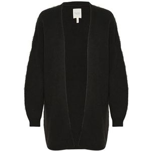 Part Two LeanniPW Female Oversize fit Long Sleeve Cardigan, Noir, L